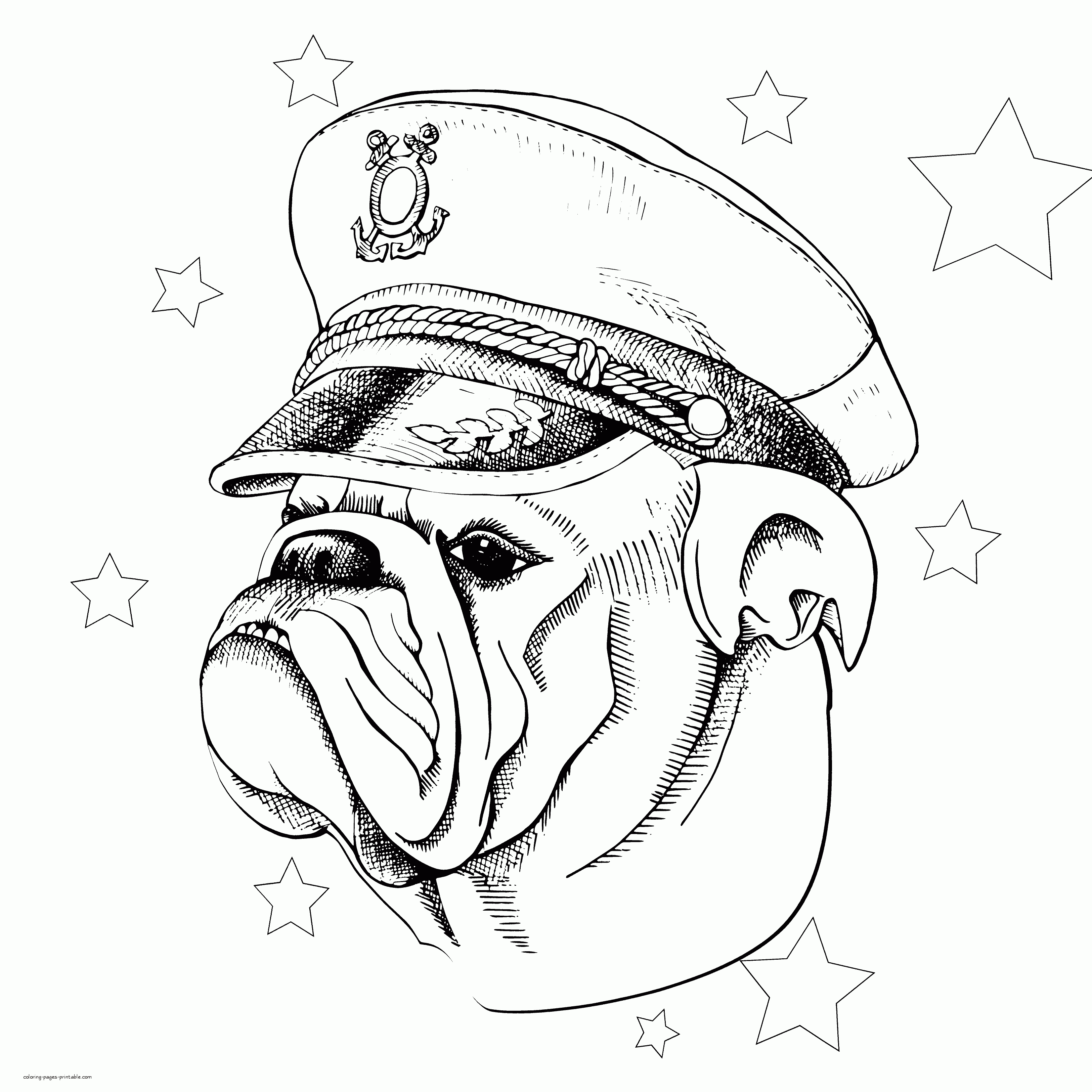 French Bulldog Coloring Page Fo Adults