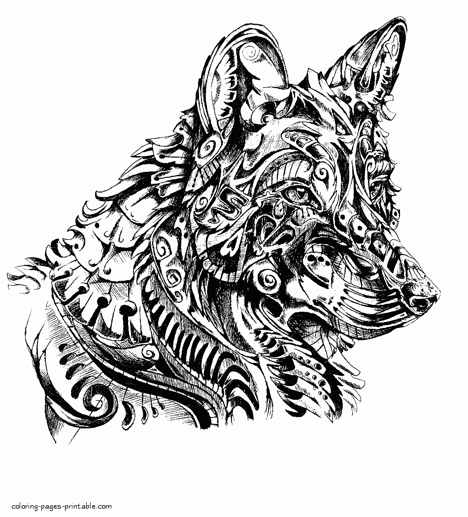 German Shepherd Coloring Page For Adults COLORING PAGES PRINTABLE COM