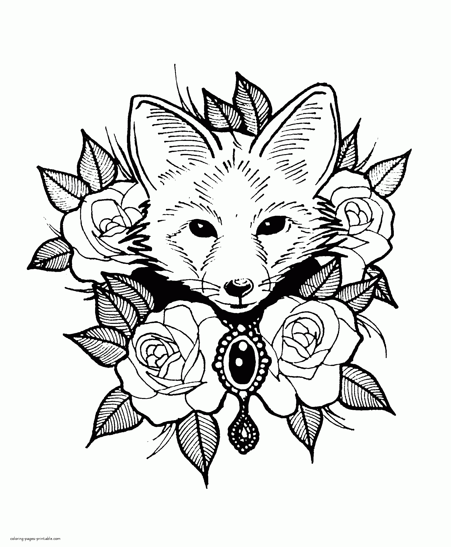 Fox Pup Coloring Page