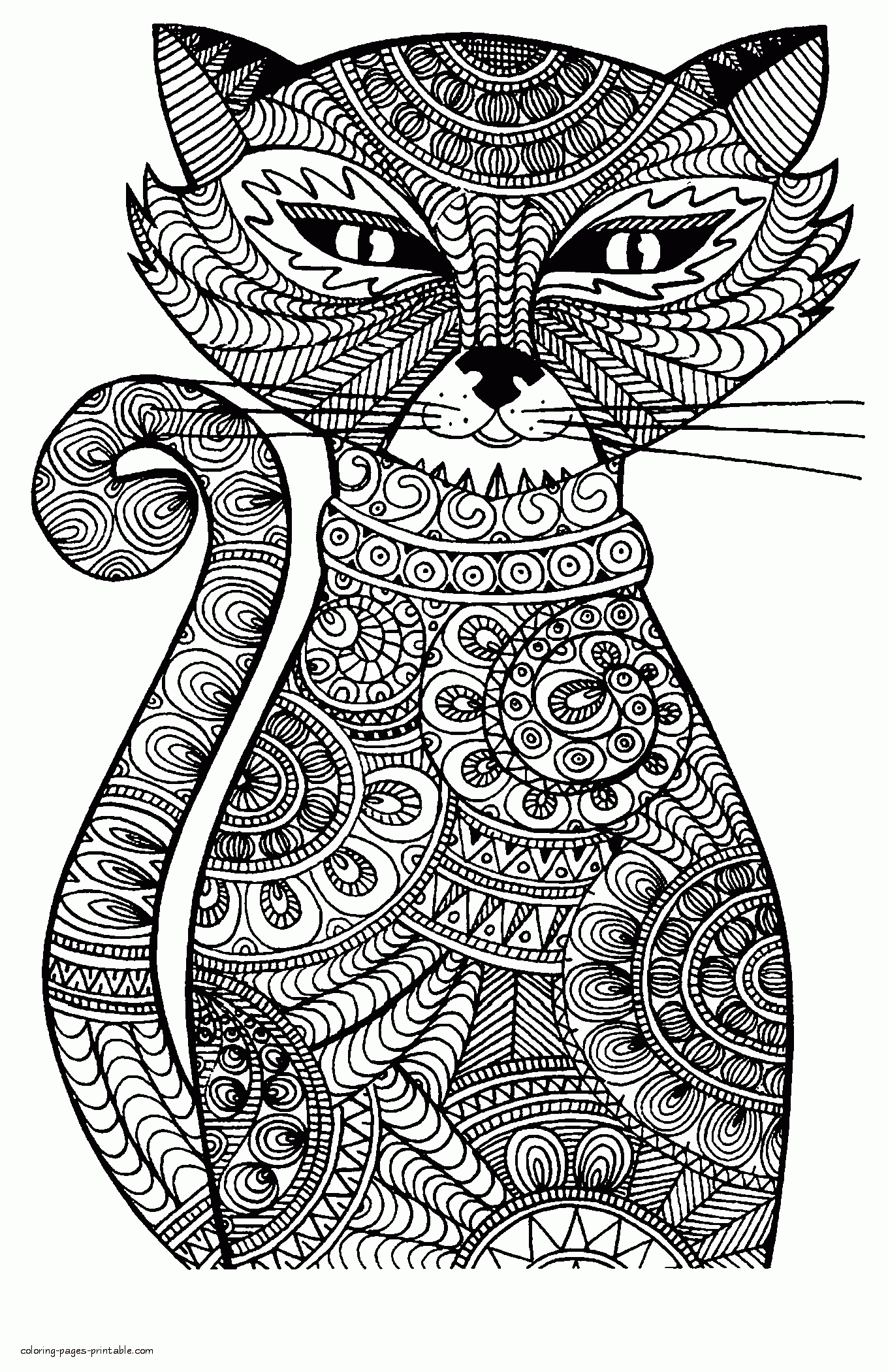 Printable Animal Coloring Pages For Adults || COLORING-PAGES-PRINTABLE.COM