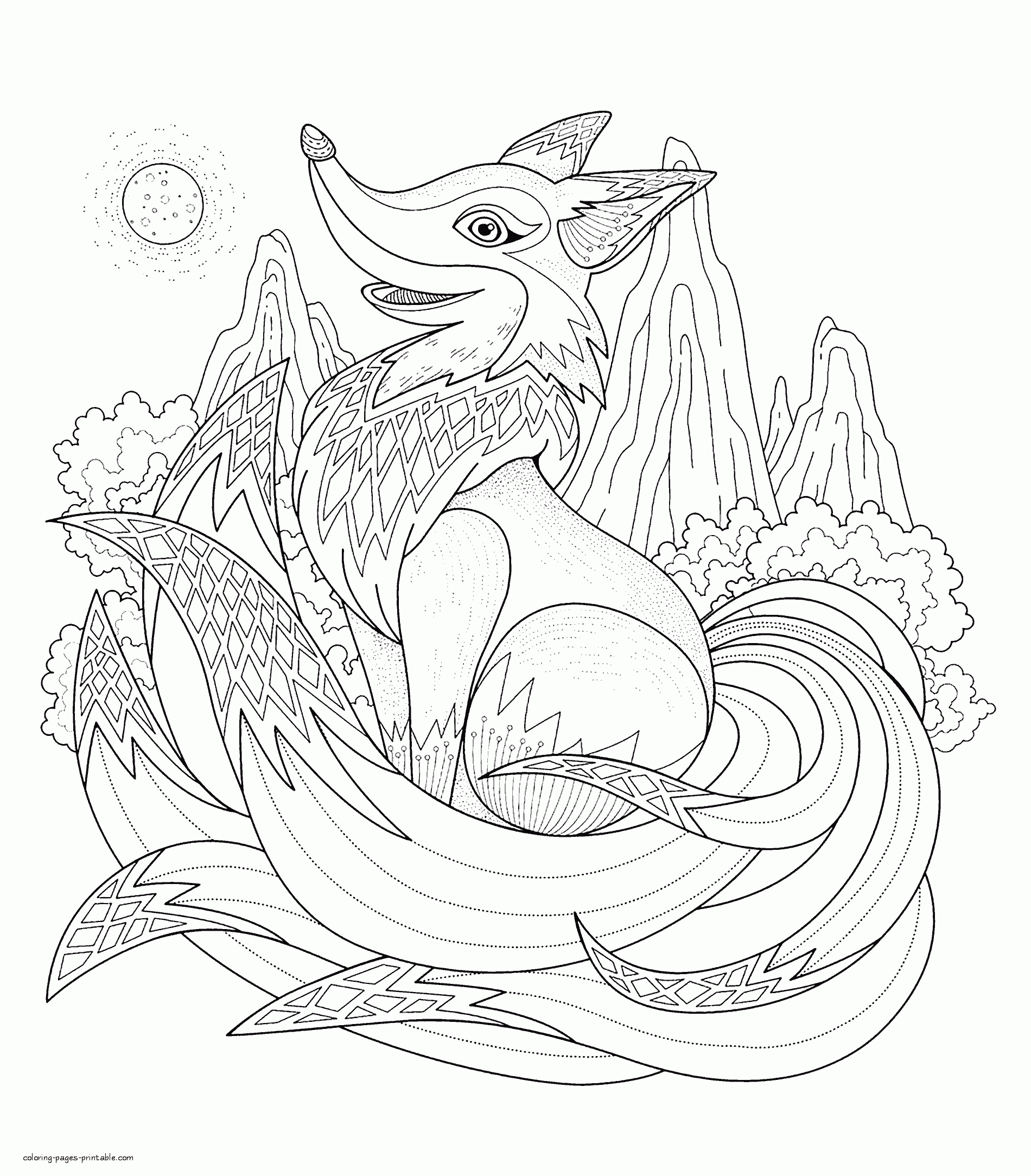 Download Fox Coloring Pages To Print Coloring Pages Printable Com