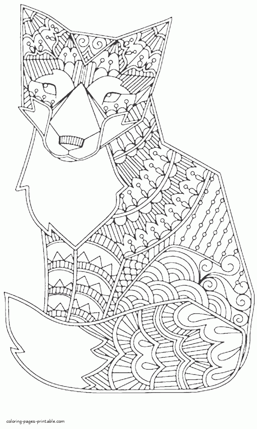 Complicated Animal Coloring Pages    COLORING PAGES PRINTABLE.COM