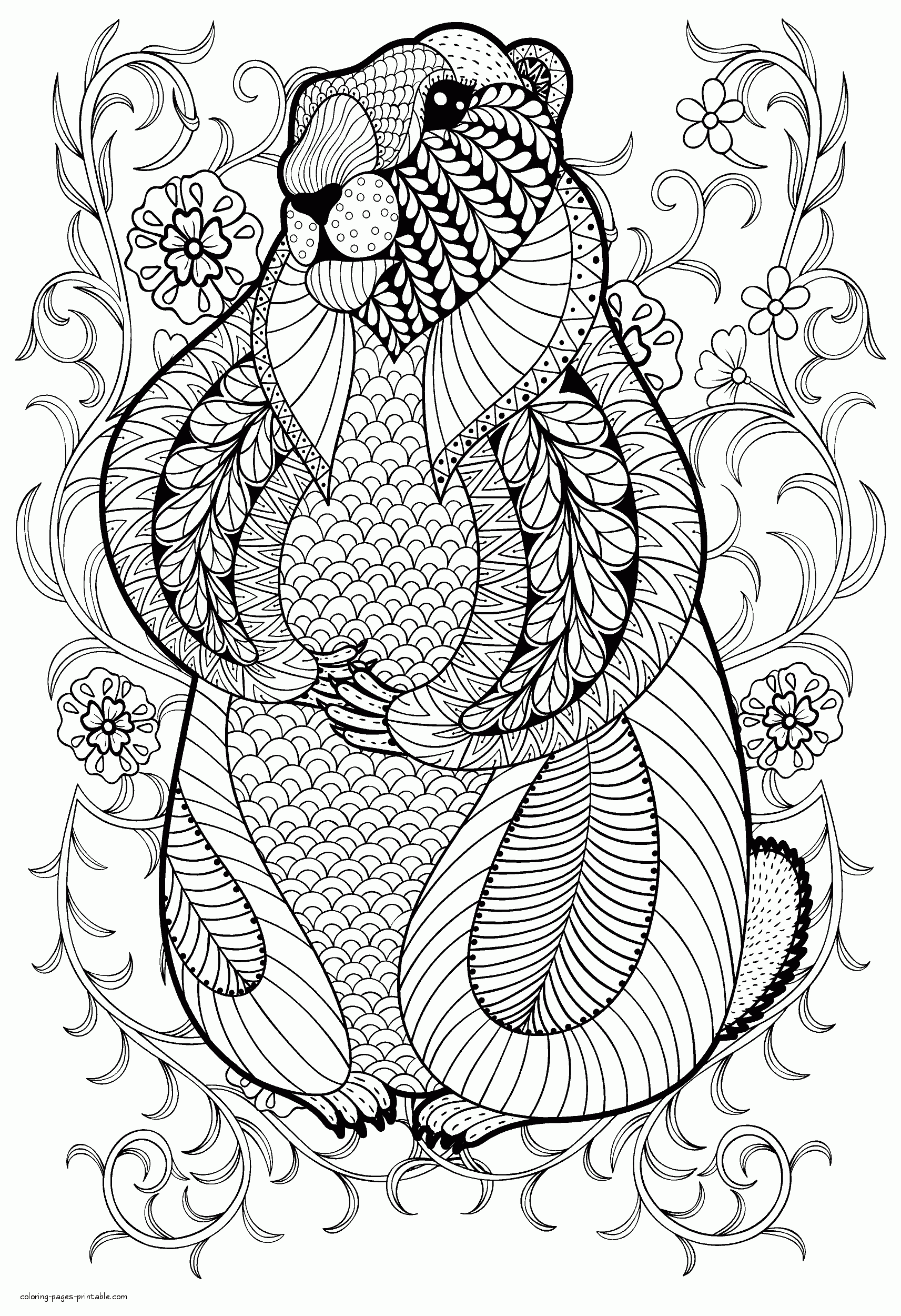 Adult Coloring Book Pages Animals COLORING PAGES PRINTABLE COM