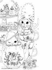 Real Animal Coloring Pages For Adults. Cats