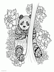 Free Panda Coloring Page For Adults