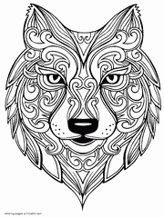 Animal Printable Coloring Pictures For Adults. Download And Print
