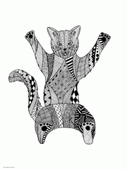 Printable Detailed Animal Coloring Pages For Adults. Cat