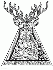 Advanced Animal Coloring Pages. Deer