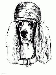 Cocker Spaniel Dog Coloring Page For Adult
