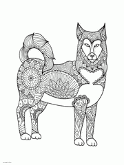 Dog Lover Adult Coloring Book. Free Printable Pics