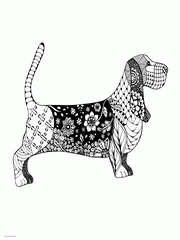 English Badger Dog Coloring Page For Adults
