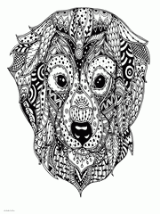 Adult Free Dog Coloring Pages. Animal Sheets