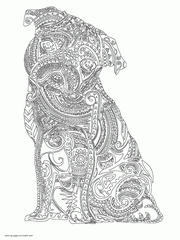 Cocker Spaniel Coloring Page For Adult Coloring Pages Printable Com