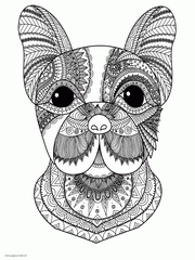 Intricate Animal Coloring Pageswith Dogs