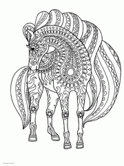 Horse Coloring Pages For Adults Free