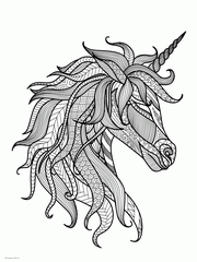 Unicorn Coloring Page For Adults And Teens