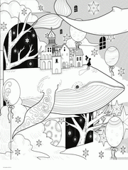 Whale. Animal Coloring Pages For Adults