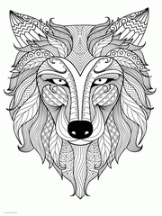 Relax Coloring Pages. Animal Faces For Adults