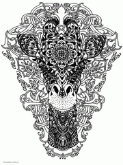 Wild Animals. Colouring Pages For Adults || COLORING-PAGES-PRINTABLE.COM