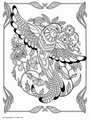 Free Printable Bird Coloring Pages With Many Details