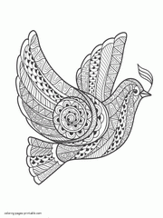 Adult Dove Coloring Page