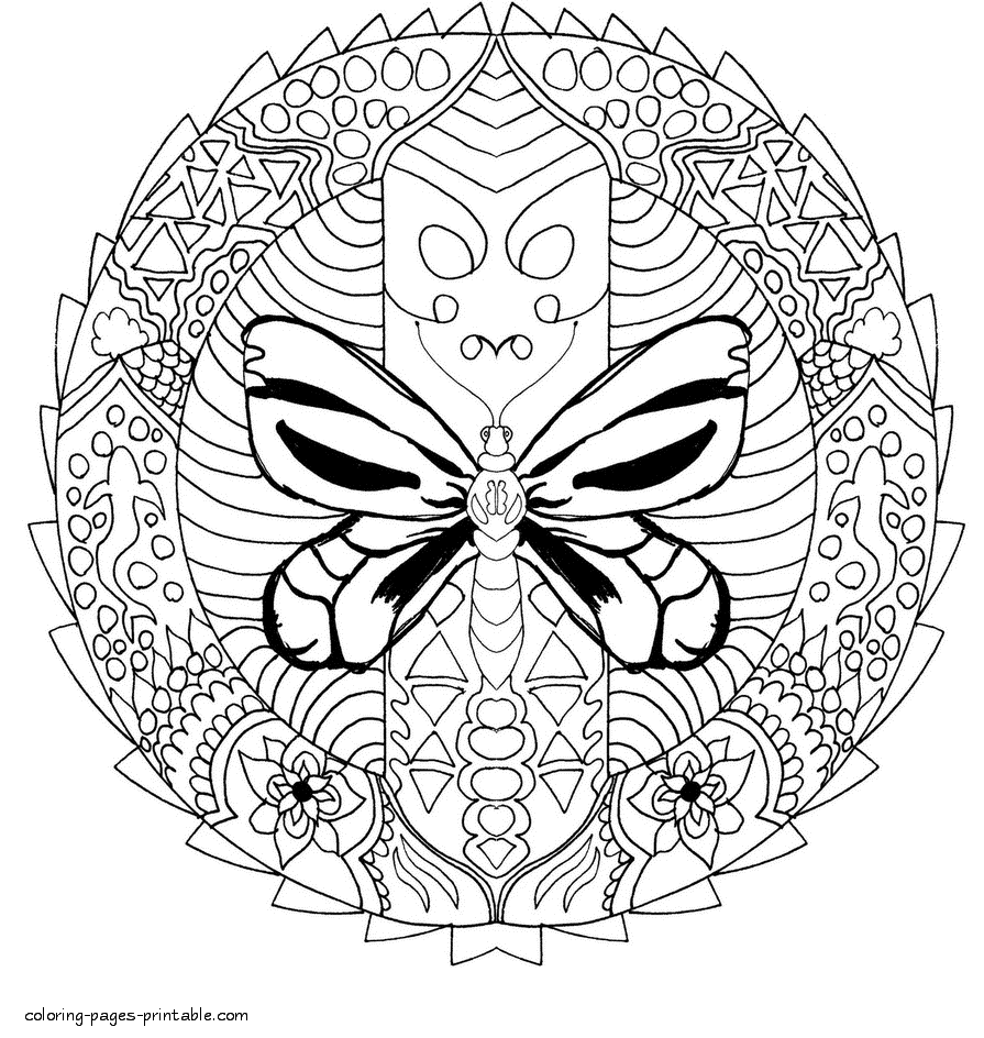 Butterfly Colouring Sheet For Adult Free