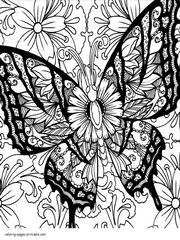30 butterfly coloring pages for adults new
