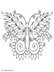 30 Butterfly Coloring Pages For Adults NEW