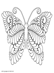 30 Butterfly Coloring Pages For Adults New