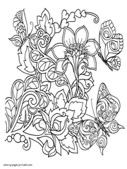Free Lovely Butterfly Coloring Pages For Adults