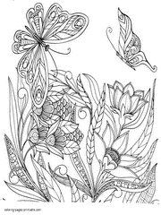 Butterfly Coloring Pictures For Adults. Printable And Free