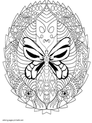 Butterfly Colouring Sheet For Adult Free