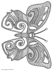 Free Excellent Butterfly Coloring Pages For Adults