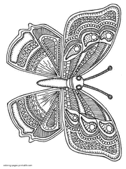 Superior Butterfly Coloring Books For Adults Printable