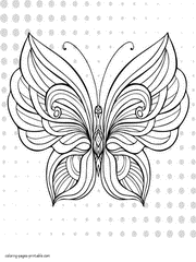 Butterfly Colouring Page To Print And Color