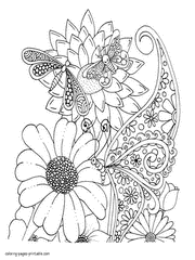 Cute Butterfly Coloring Pages For Adults Free