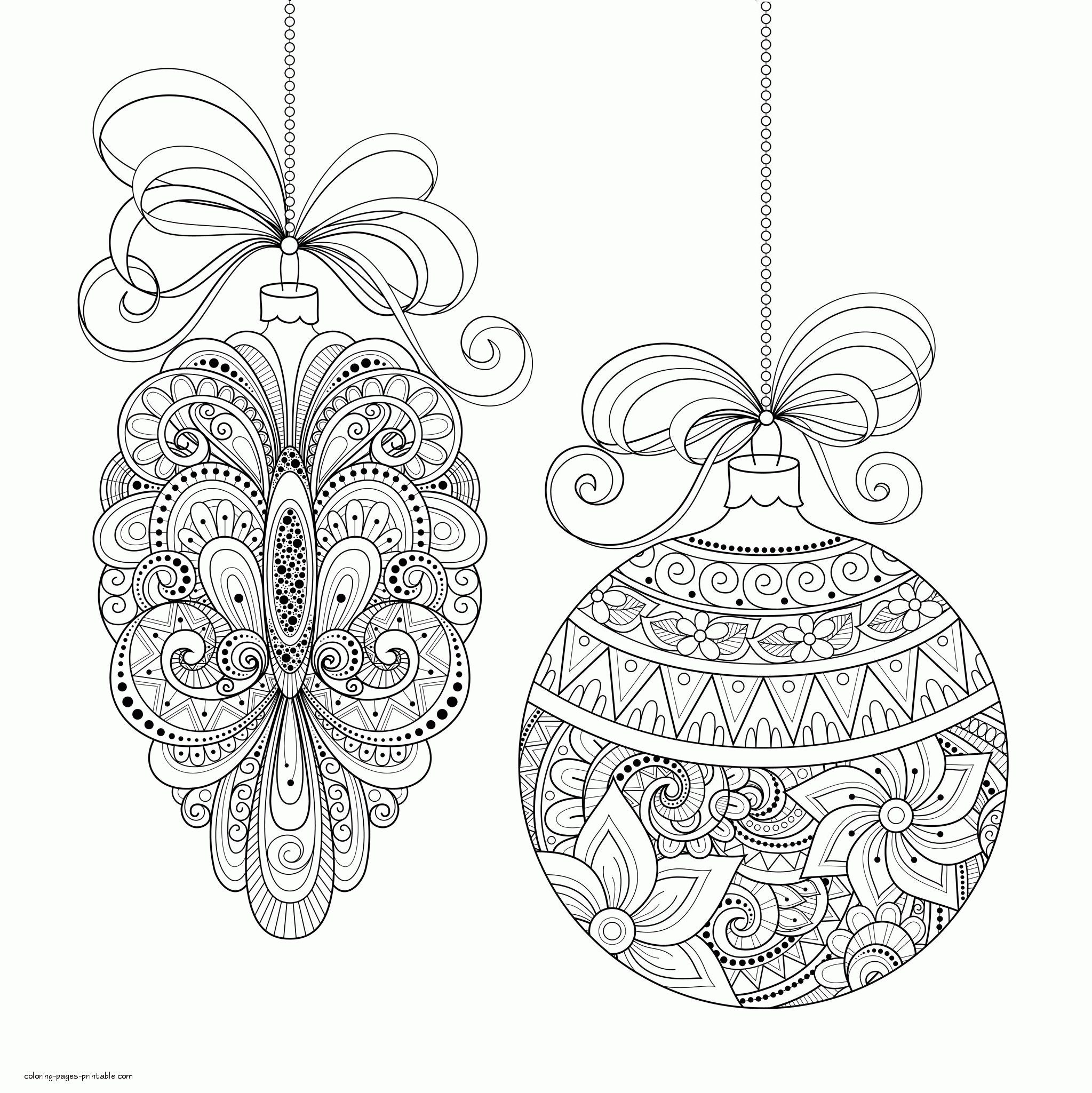 Free Adult Christmas Coloring Pages. Awesome decorations