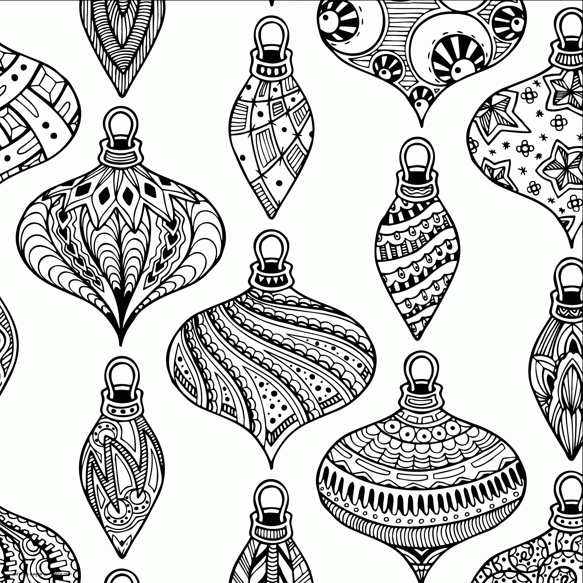 Free Printable Holiday Adult Coloring Pages