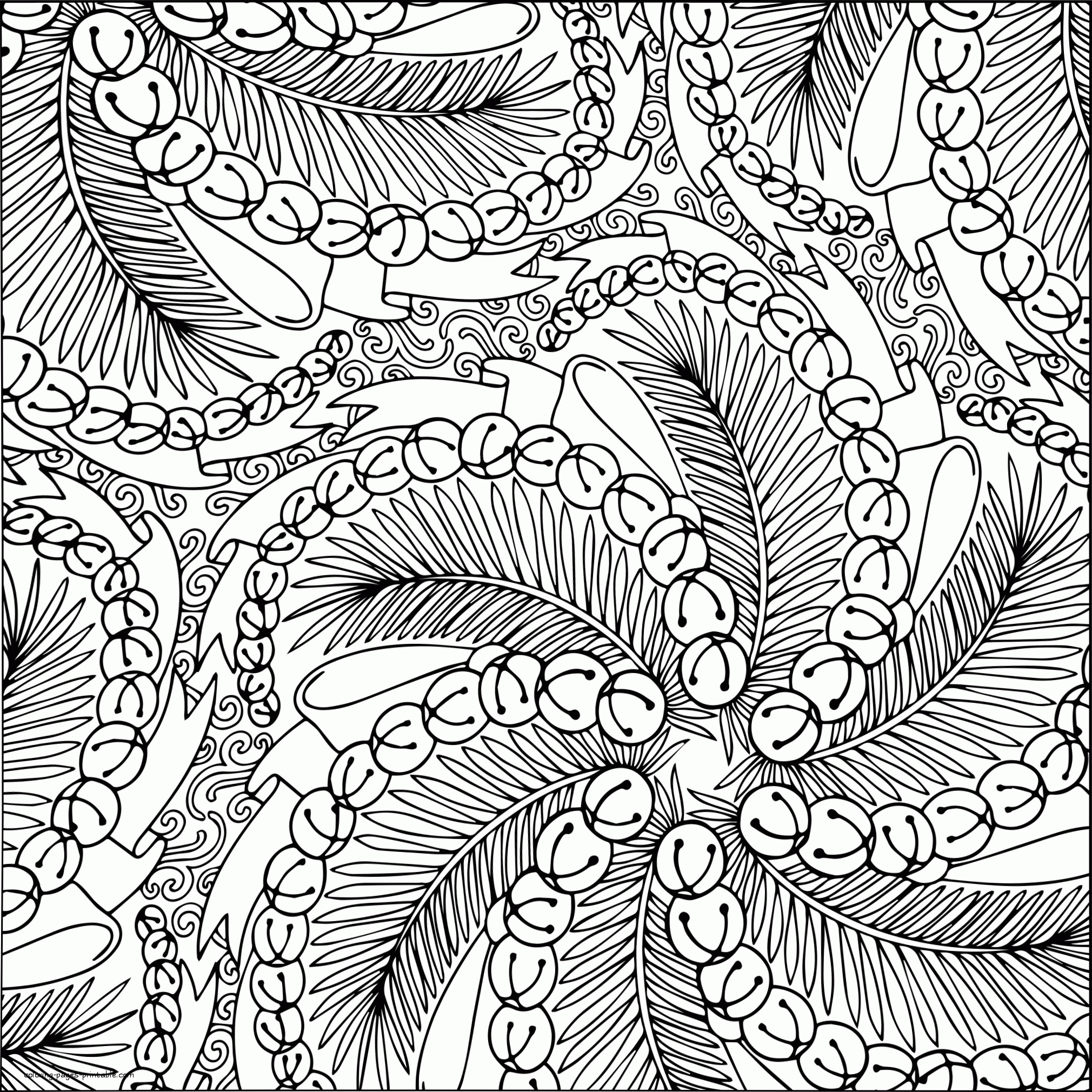 Free Printable Christmas Coloring Pages For Adults || COLORING-PAGES-PRINTABLE.COM