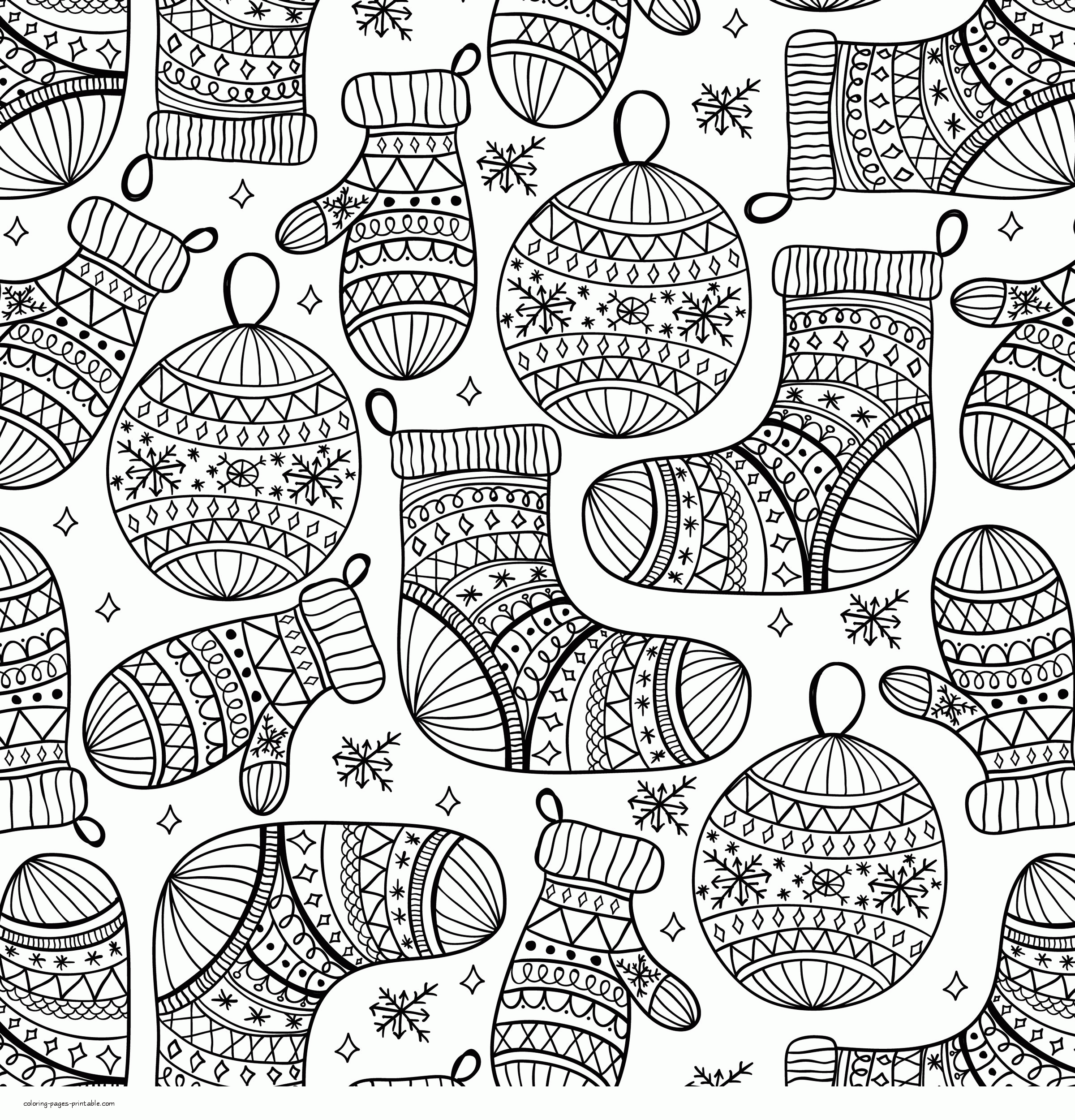 Free Christmas Coloring Pages To Print For Adults    COLORING ...