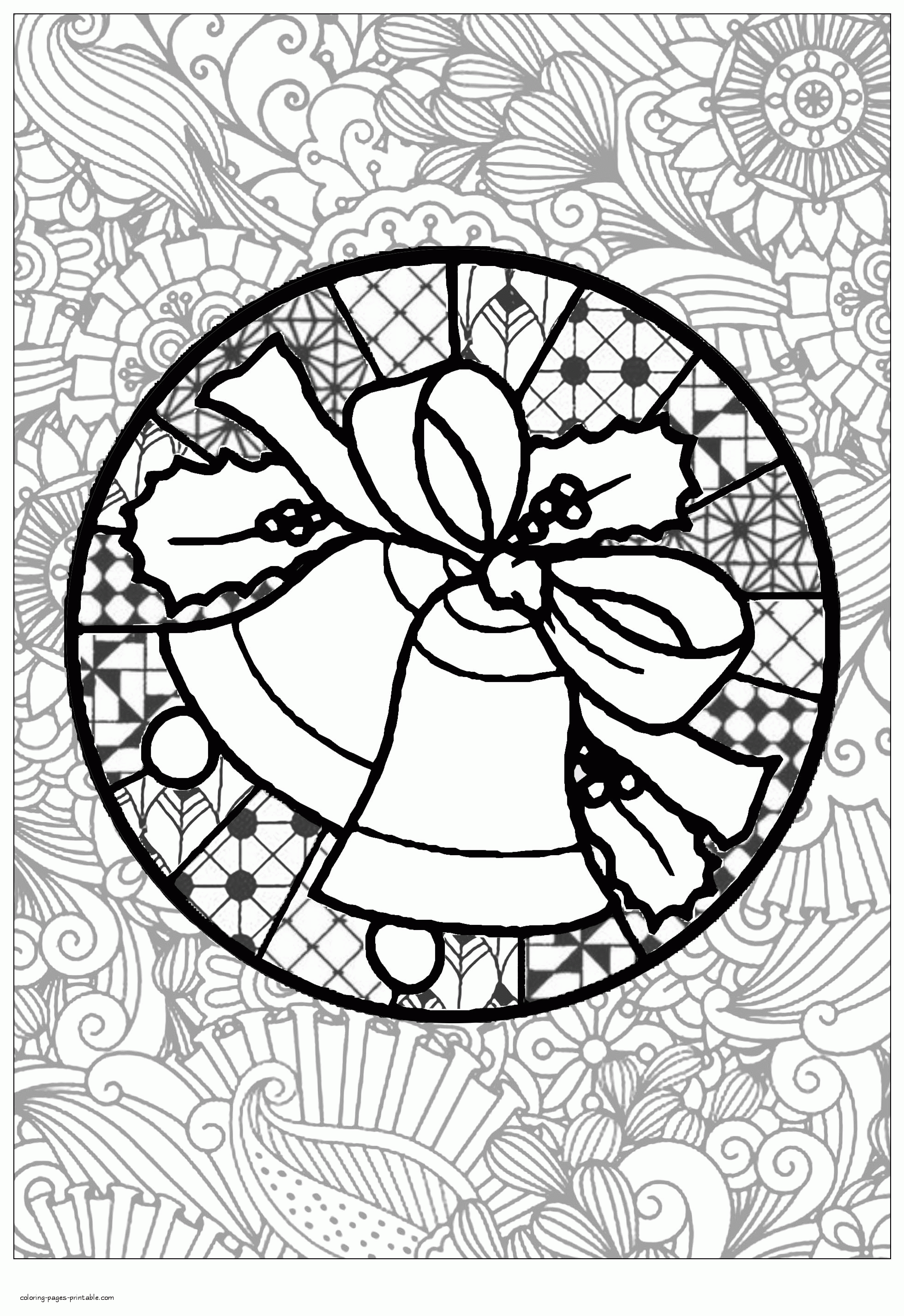 Coloring Pages For Adults Christmas Bells