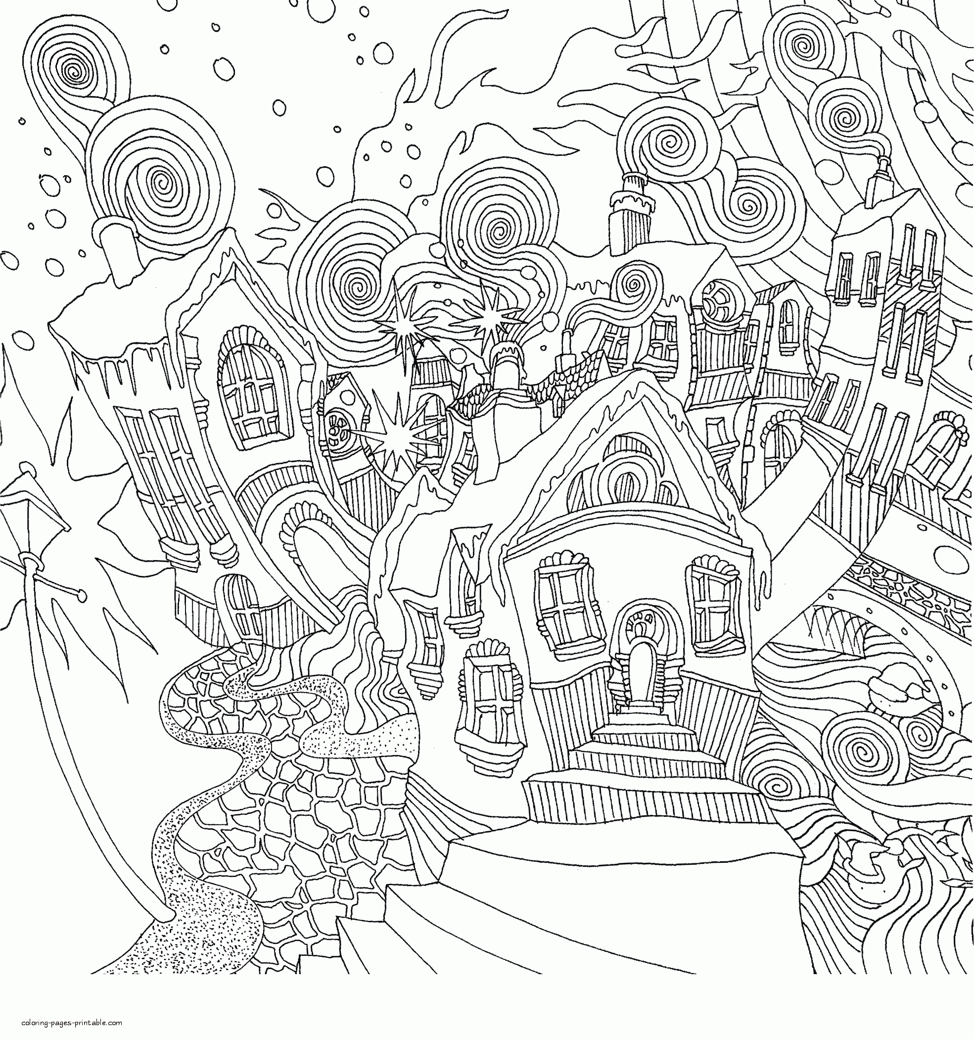 free coloring pages christmas adult