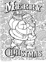 45 Free Christmas Coloring Pages For Adults 2017