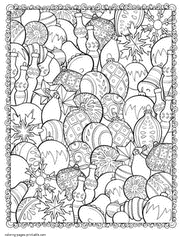 Christmas Coloring Pictures For Adults. Ornament for the festive