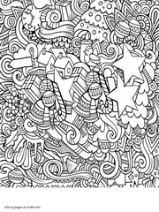 Christmas Colouring Doodle For Adults and older children