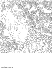 Angel Coloring Page For Christmas. Adult activities