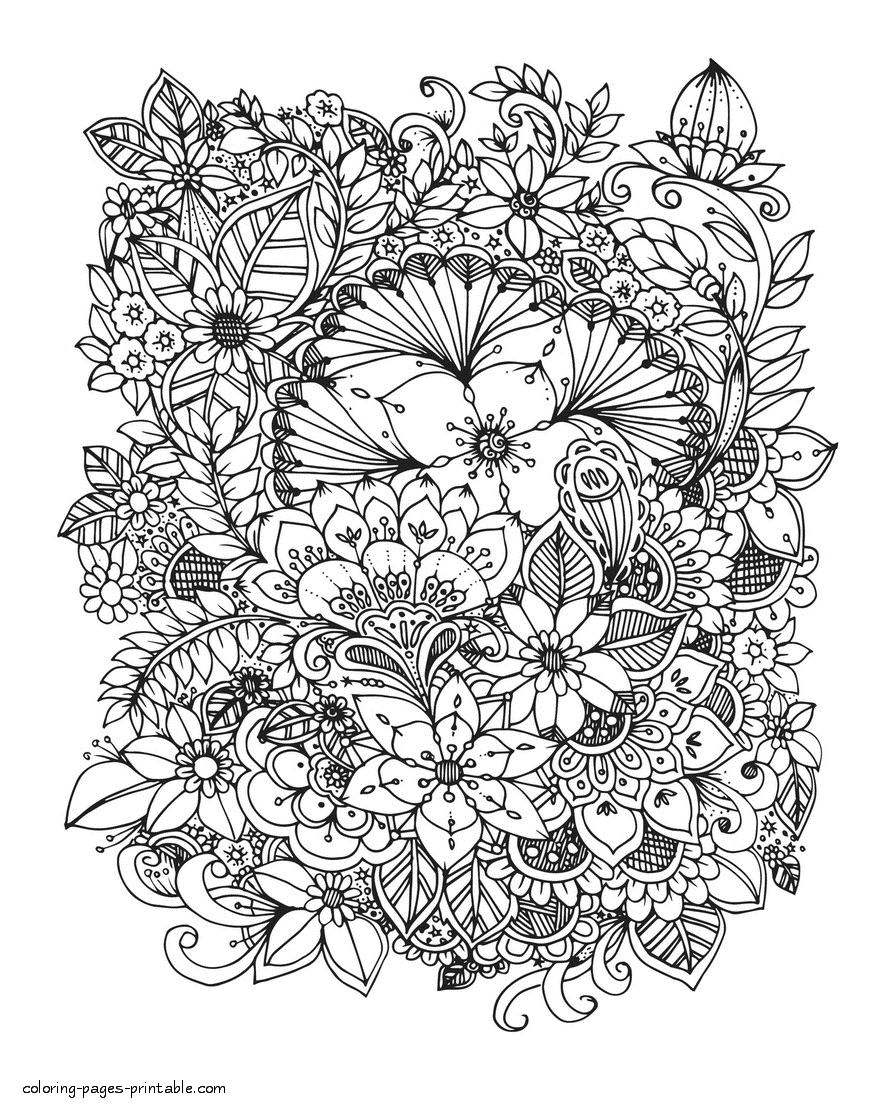 Coloring Image Of Flower