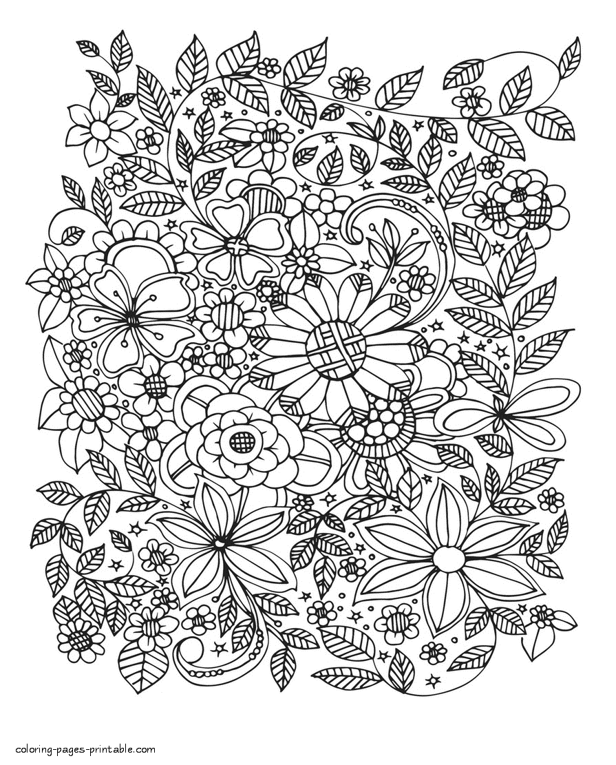 Many Coloring Pages For Adults In One Place. Flowers