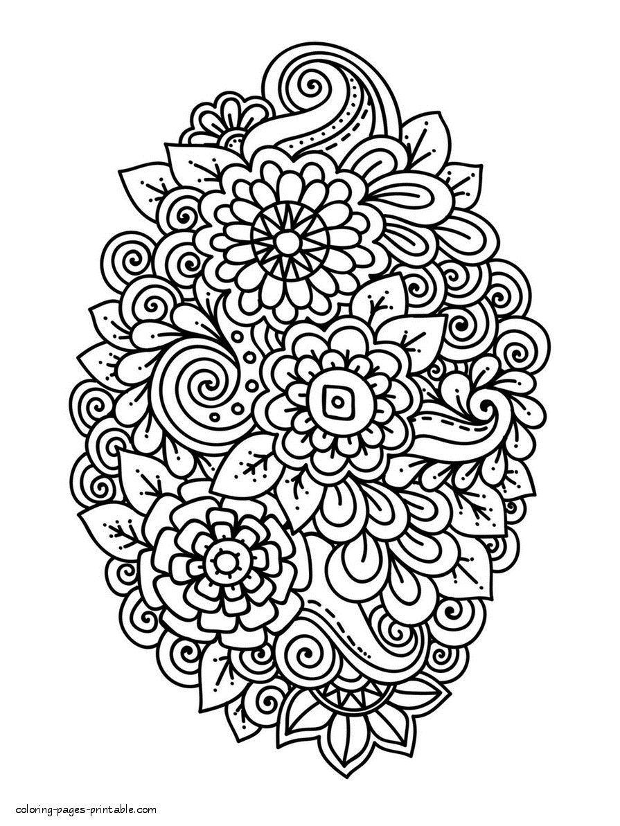 Flower Coloring Pages Pdf For Adults || COLORING-PAGES-PRINTABLE.COM