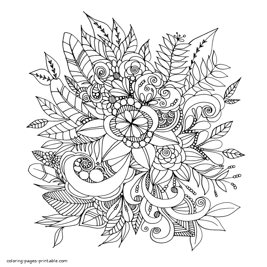 Flower Garden Adult Coloring Pages That You Can Print
